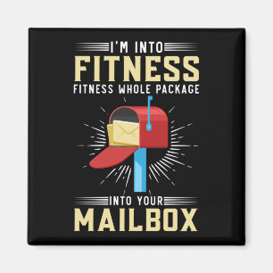Funny Postal Fitness Postman Magnet