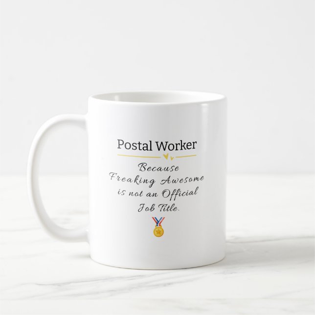 Funny Postal Worker-Geschenk Kaffeetasse (Links)