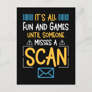 Funny Postal Worker Mailman Postkarte