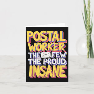 Funny Postal Worker Quote Meme Design Karte