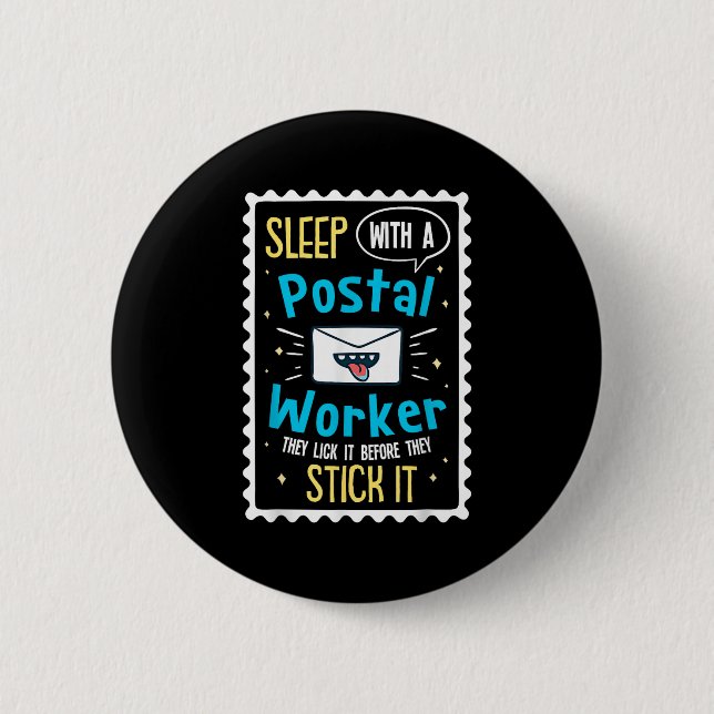Funny Postal Worker Sprichwort - Mailman Postman P Button (Vorderseite)