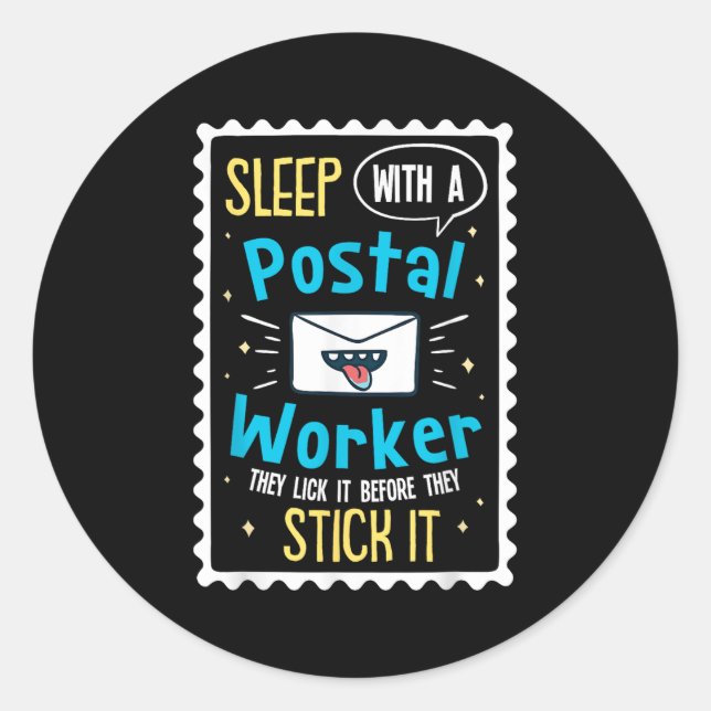 Funny Postal Worker Sprichwort - Mailman Postman P Runder Aufkleber (Vorderseite)