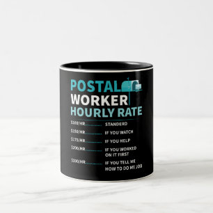 Funny Postal Worker Stundensatz Tasse