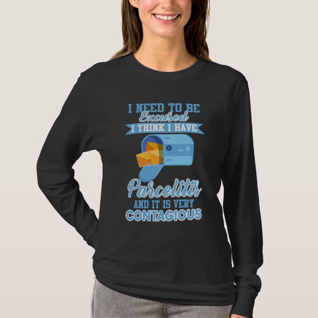 Funny Postarbeiter Mailman Mail Carrier Parcel T-Shirt (Vorderseite)