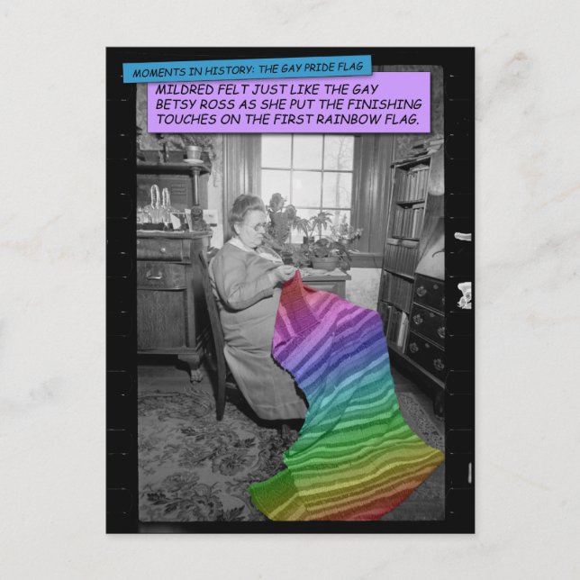 Funny Postcard - Mildred, der Gay Betsy Ross Postkarte (Vorderseite)