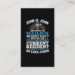 Funny Postman Mailman Postal Worker Visitenkarte