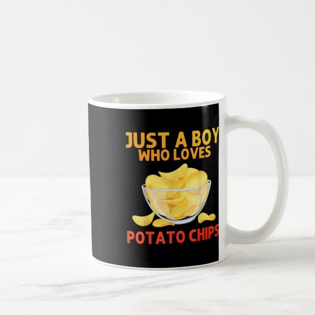 Funny Potato Chips Kunst für Männer Jungen Kinder  Kaffeetasse (Rechts)