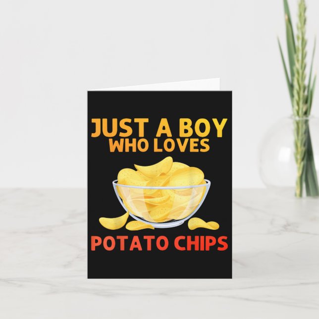 Funny Potato Chips Kunst für Männer Jungen Kinder  Karte (Vorderseite)