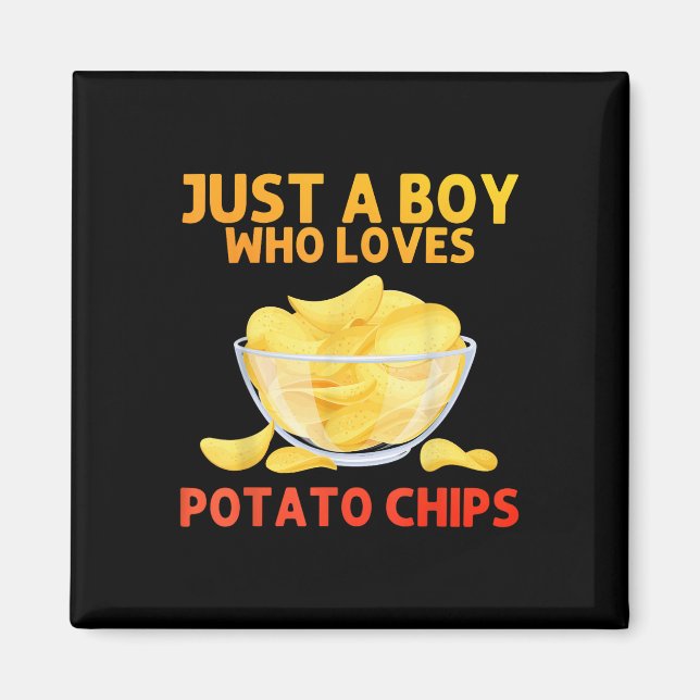 Funny Potato Chips Kunst für Männer Jungen Kinder  Magnet (Vorne)