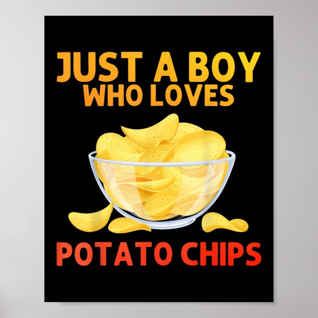 Funny Potato Chips Kunst für Männer Jungen Kinder  Poster (Vorne)