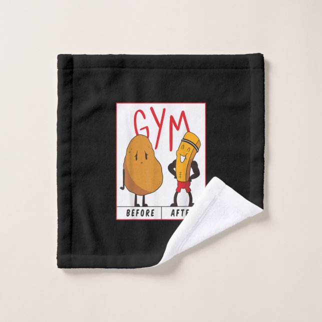 Funny Potato Gym vor dem Workout Geschenk Fitness Waschlappen (Waschlappen)