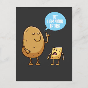 Funny Potato Vater Ich bin dein Vater Puff Postkarte