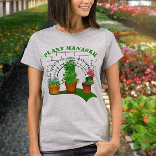 Funny Potted Blume Pflanze Manager T-Shirt