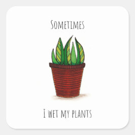 Funny Potted Pflanze Sticker