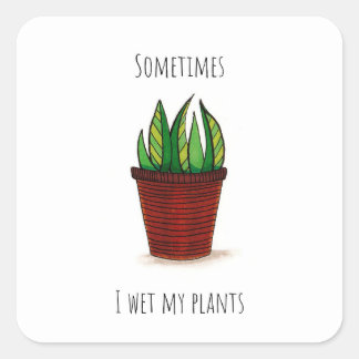 Funny Potted Pflanze Sticker