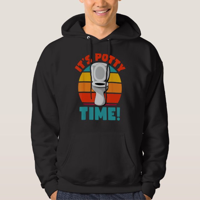 Funny Potty Training Es ist Potty Time Toilet Spaß Hoodie (Vorderseite)