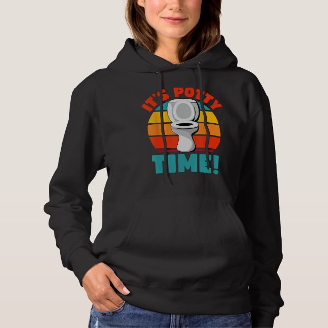 Funny Potty Training Es ist Potty Time Toilet Spaß Hoodie (Vorderseite)