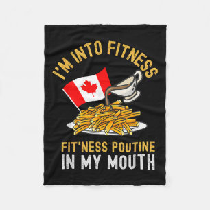Funny Poutine Routine Im Fitness Canadien Fleecedecke