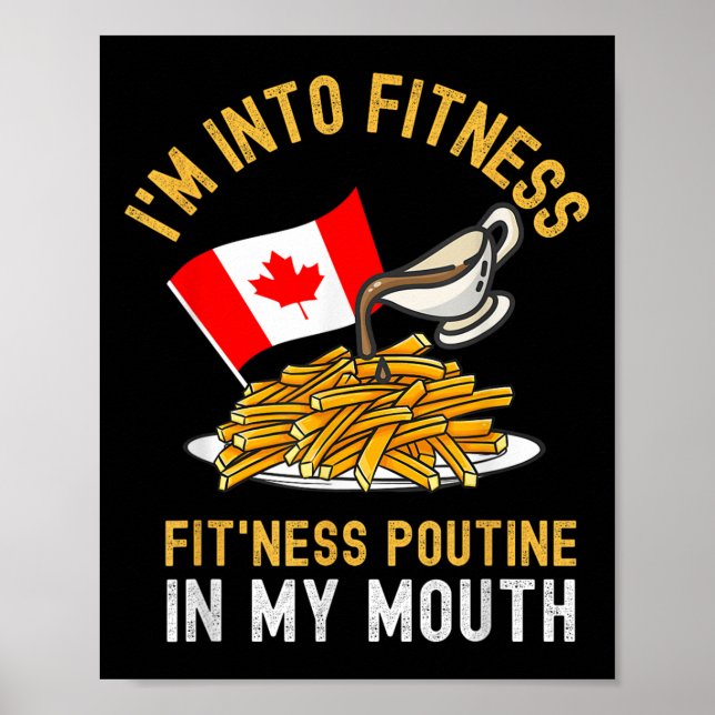 Funny Poutine Routine Im Fitness Canadien Poster (Vorne)