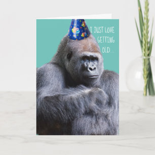 Funny Pouting Gorilla Lieben Altes Sarcasm Karte