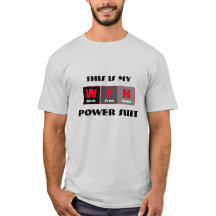 Funny Power Anzug Arbeit vom Zuhause T Shirt
