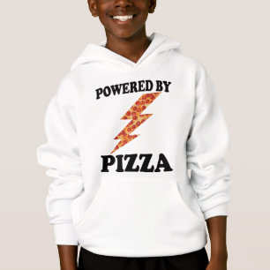Funny Powered by Pizza Cool Pizza Hoodie