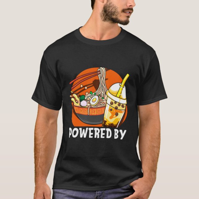 Funny Powered by Ramen Bubble Tee Niedlich Anime K (Vorderseite)