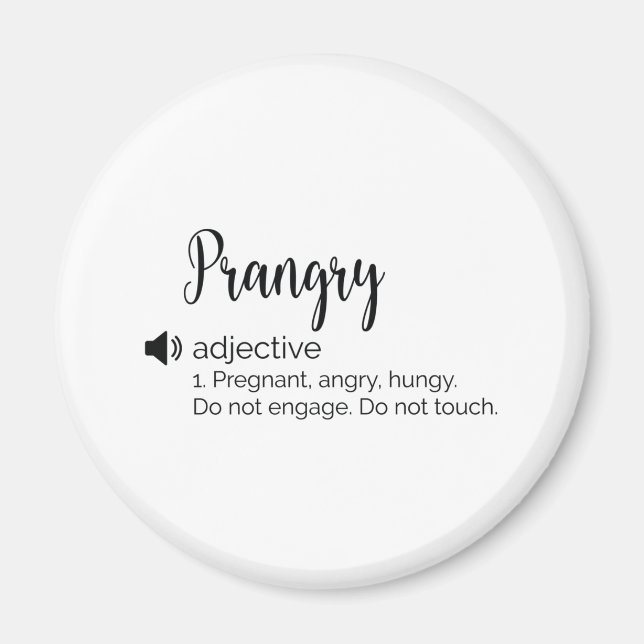 Funny Prangry Definition Magnet (Vorne)