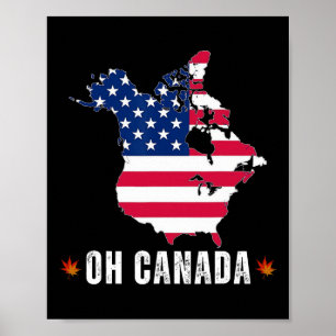 Funny Präsident Donald Trump Oh Kanada USA Amerika Poster