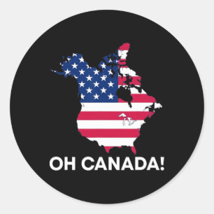 Funny Präsident Donald Trump Oh Kanada USA Amerika Runder Aufkleber