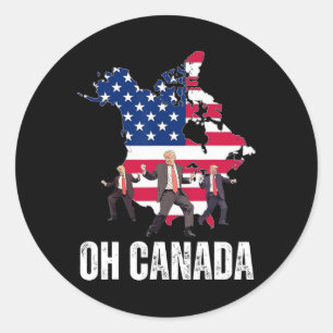 Funny Präsident Donald Trump Oh Kanada USA Amerika Runder Aufkleber