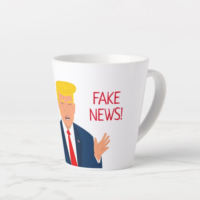 Funny Präsident Trump Cartoon latte Kaffee-Tasse Milchtasse (Rechte Ecke)