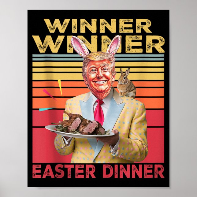 Funny Präsident Trump Gewinner Osterfest Poster (Vorne)