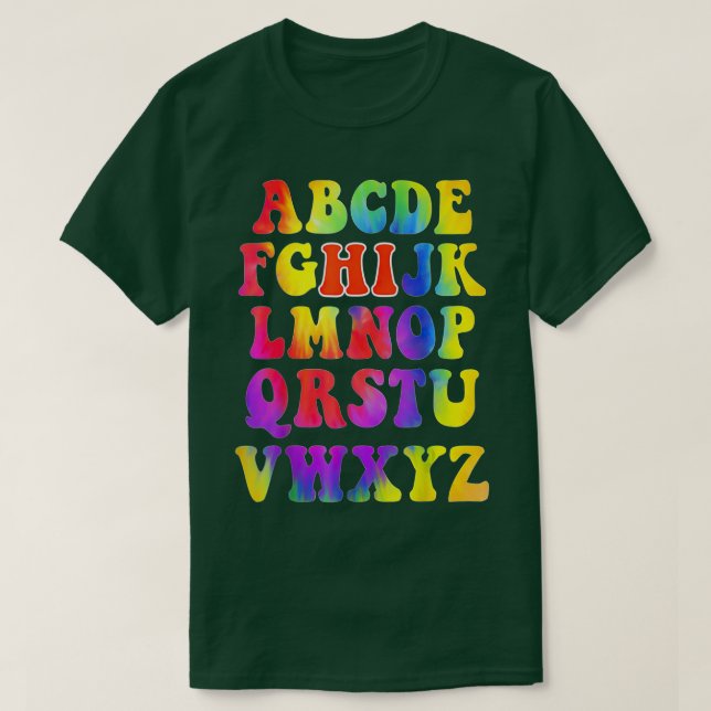 Funny Pre K Kindergarten Hi Alphabet Zurück zum Sc T-Shirt (Design vorne)