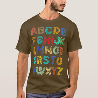 Funny Pre K Kindergarten Hi Alphabet Zurück zum Sc T-Shirt