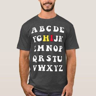 Funny Pre K Kindergarten Hi Alphabet Zurück zum Sc T-Shirt