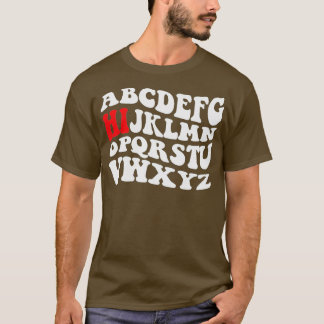 Funny Pre K Kindergarten Hi Alphabet Zurück zum Sc T-Shirt