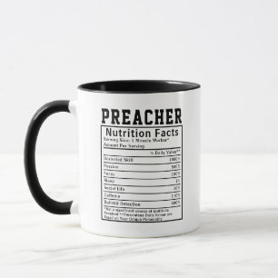Funny Preacher Nutrition Fakten Mitarbeiter Gesche Tasse