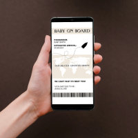 Funny Pregnancy Ankündigung Boarding Pass Style