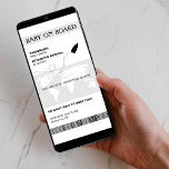 Funny Pregnancy Ankündigung Boarding Pass Style<br><div class="desc">Die perfekte Möglichkeit, Ihre Schwangerschaft in der Welt bekannt zu machen: Unser elektronischer Boarding gibt Schwangerschaftsankündigung durch! Diese einzigartige und lustige Karte zeichnet sich durch ein atemberaubendes Weltkarte-Design und eine charmante Silhouette einer Babyflasche aus. Die Karte enthält drei herzzerwärmende Botschaften: "Unser bestes Abenteuer beginnt", "Wir können nicht warten, Sie zu...</div>