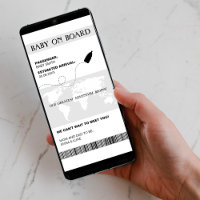 Funny Pregnancy Ankündigung Boarding Pass Style