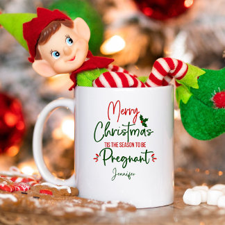 Funny Pregnancy Ankündigung Weihnachten Kaffeetasse