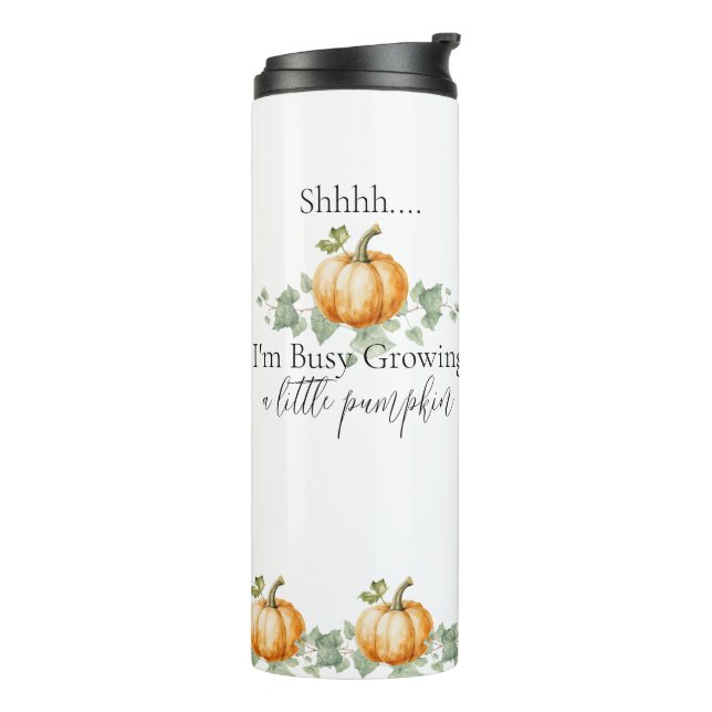 Funny Pregnancy Future Mama Pumpkin Tumbler Thermosbecher (Nach links gedreht)