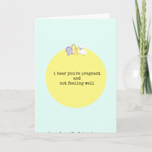 Funny Pregnancy Greeting Card Karte (Vorderseite)