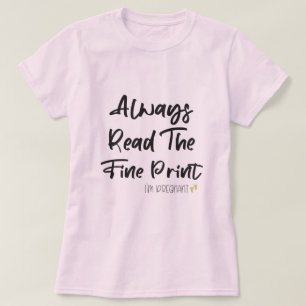 Funny Pregnancy Reveve immer lesen die feine Print T-Shirt