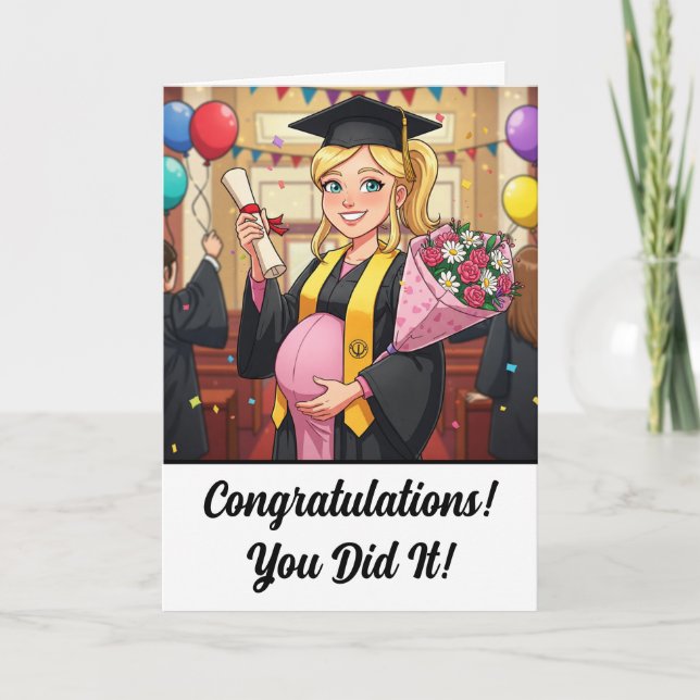 Funny Pregnancy Uni-Abschluß Card Karte (Vorderseite)