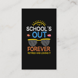 Funny Preschool Teacher Rente School Remüde Visitenkarte