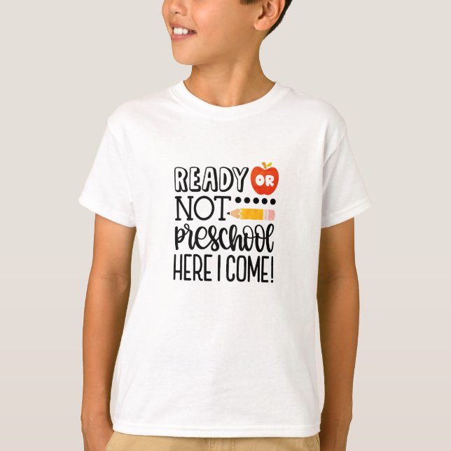 Funny Preschool zurück in die Schule T-Shirt (Vorderseite)