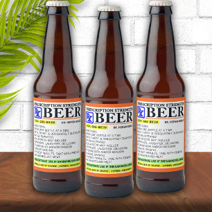 Funny Prescription Bierflaschenetikett
