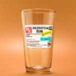 Funny Prescription Rum Warning Label Personalisier Glas<br><div class="desc">Dieses Design kann in dem Bereich personalisiert werden, der durch das Ändern des Fotos und/oder Textes zur Verfügung gestellt wird. Sie können auch angepasst werden, indem Sie auf Vorlage personalisieren klicken und dann auf die Schaltfläche klicken, um weitere Optionen anzupassen, um die Hintergrundfarbe zu löschen oder zu ändern, Text hinzuzufügen,...</div>